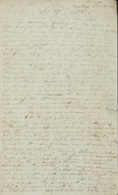 TM/1/1/20-Letter from Thomas Manning, Toulouse, France, 17 September 1802