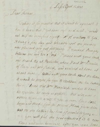 TM/1/1/02-Letter from William Manning, Diss, Norfolk, August 1785