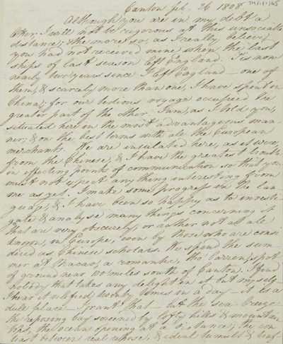 TM/1/1/45-Letter from Thomas Manning, Canton, 24 February 1808