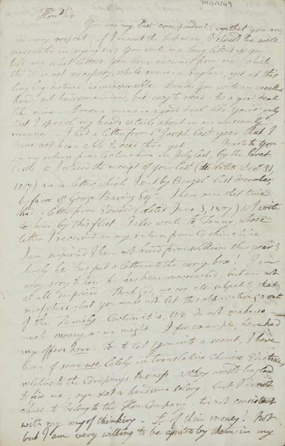 TM/1/1/49-Letter from Thomas Manning, Canton, 1 March 1809