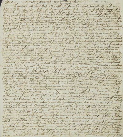 TM/1/1/52-Letter from Thomas Manning, Rajpur, India, 20 December 1810