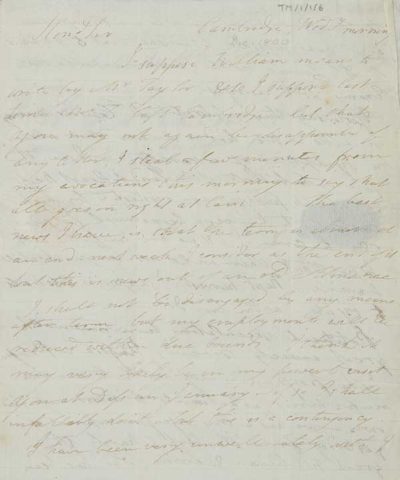 TM/1/1/06-Letter from Thomas Manning, Cambridge. December 1800