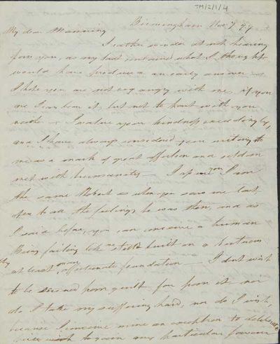 TM/2/1/04-Letter from Robert Lloyd, 7 November 1799