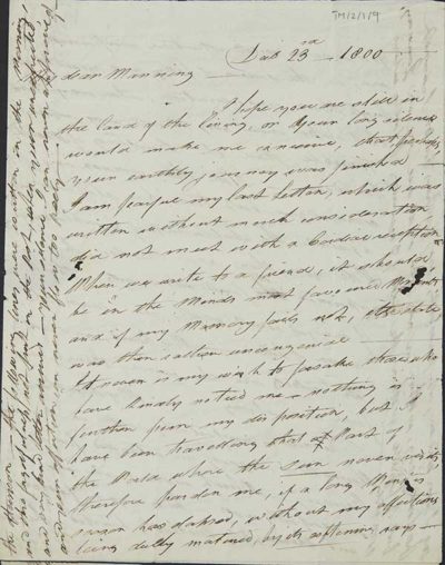 TM/2/1/09-Letter from Robert Lloyd, 23 December 1800