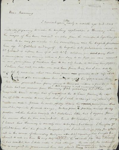 TM/2/3/6-Letter from George Leman Tuthill, 10 January 1806