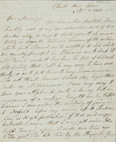 TM/2/4/3-Letter from W Baines, 15 November 1790
