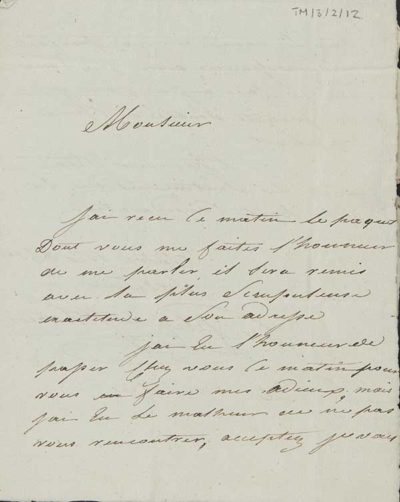 TM/3/2/12-Letter from Felis [du Croix], [[1804]