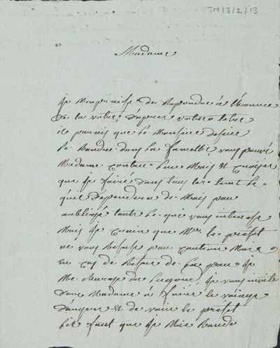 TM/3/2/13-Letter to Madame de Serrant [1804]