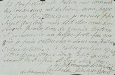 TM/3/2/03-Part of a letter from Wilhelm Kleinschmit, 11 July 1803