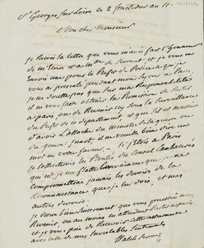 TM/3/2/04-Letter from Walsh de Serrant, 20 August 1803