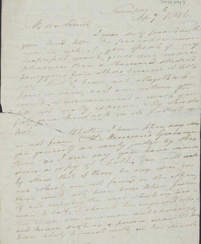 TM/5/19/7-Letter from Joshua Marshman, 1810