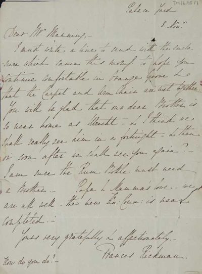 TM/6/15/1-Letter from Frances Rickman, 8 November 1834
