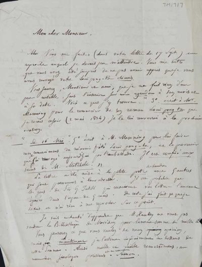 TM/7/7 Letter from Stanislas Julien to Thomas Manning