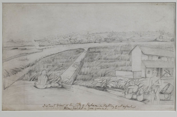 Distant view of the city of Patan