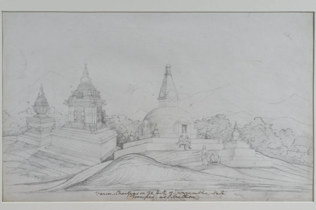 Chaityas at Svayambunath, Kathmandu