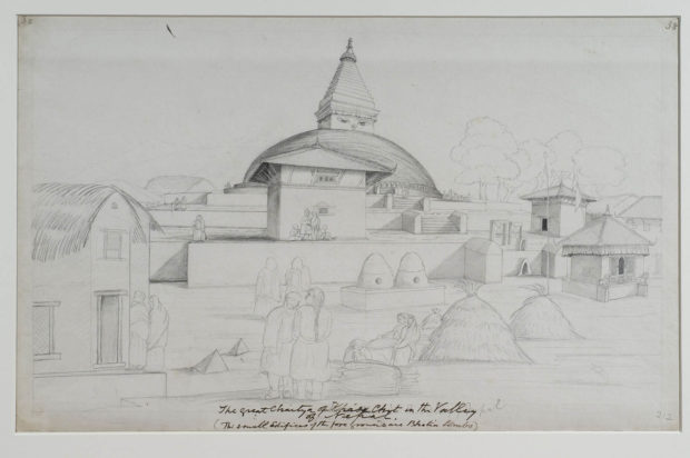 The stupa at Bodhnath, near Kathmandu.