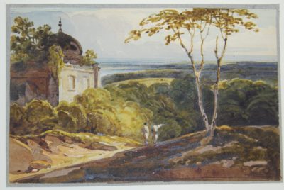 [RAS 015.052] Landscape with Muslim domed tomb