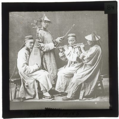 [Glass Slide.01/(084)] Musicians, China