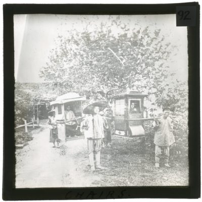 [Glass Slide.01/(092)] Sedan Chairs, China