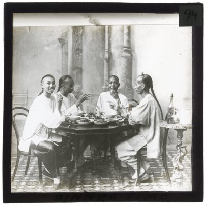 [Glass Slide.01/(094)] Dinnertime, China