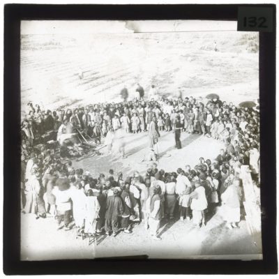 [Glass Slide.01/(132)] Gathered Crowd of People, China