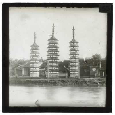 [Glass Slide.01/(155)] Pagodas, Hangzhou