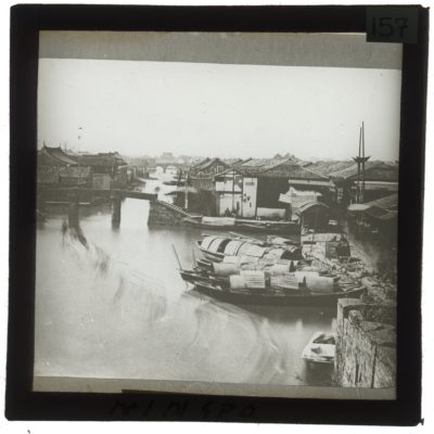 [Glass Slide.01/(157)] River Scene, Ningbo