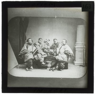 [Glass Slide.01/(163)] Opium Smokers, China