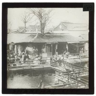 [Glass Slide.01/(179)] Street Scene, Shanghai