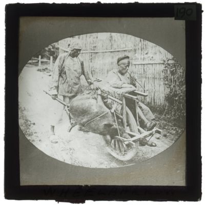 [Glass Slide.01/(190)] Wheelbarrow as Transport, China