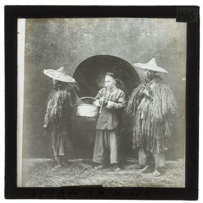 [Glass Slide.01/(196)] Straw Raincoats, China