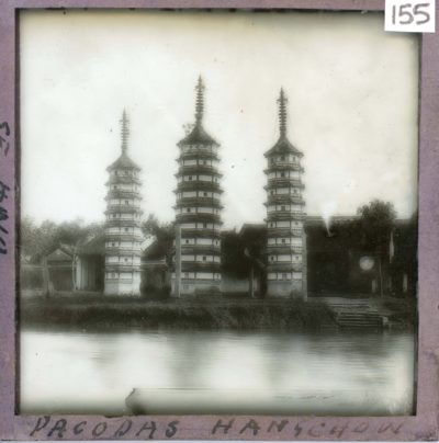 [Glass Slide.01/(155)] Pagodas, Hangzhou