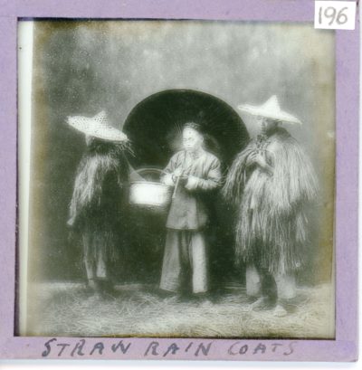 [Glass Slide.01/(196)] Straw Raincoats, China