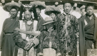 [Photo.86/2(041)] Duke and Duchess of Lhasa, with their youngest son, aged seven and the Lama son, 1939